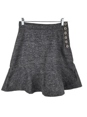 Maeve Anthropologie gray peplum skirt size 4